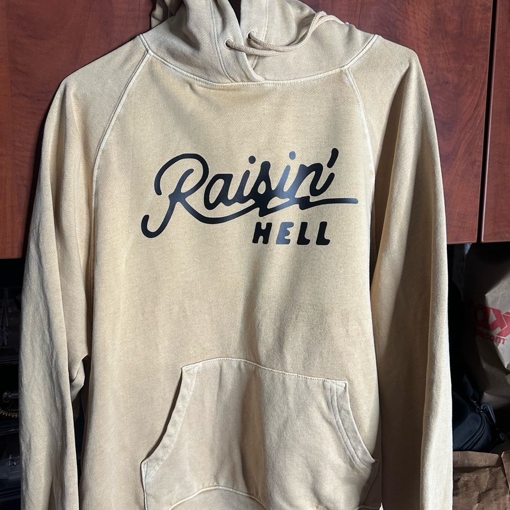 Raisin' Hell Tan Hoodie